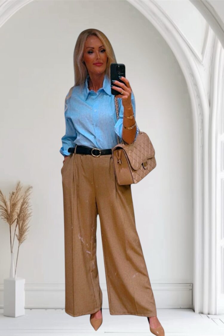 Ψηλόμεσο Παντελόνι με πιέτες