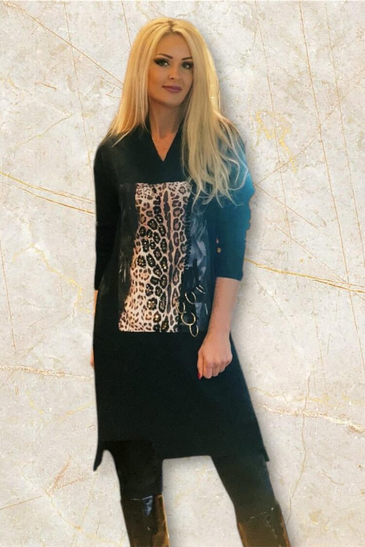 Loose fit πλεκτό φόρεμα