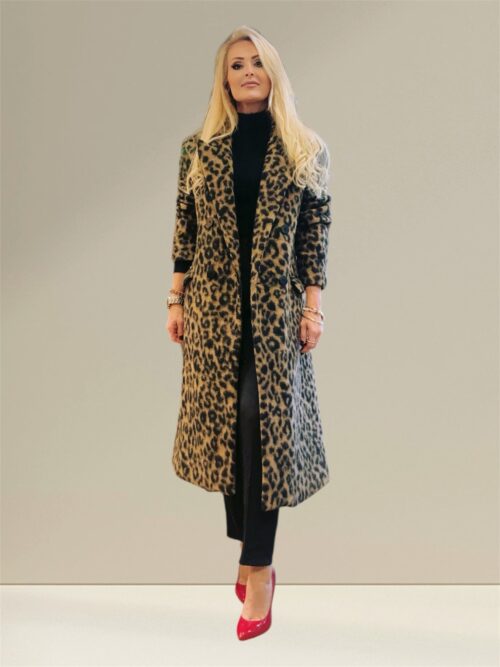 Oversized leopar παλτό