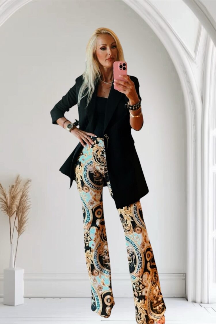 Παντελόνι τύπου Versace με chromo couture print