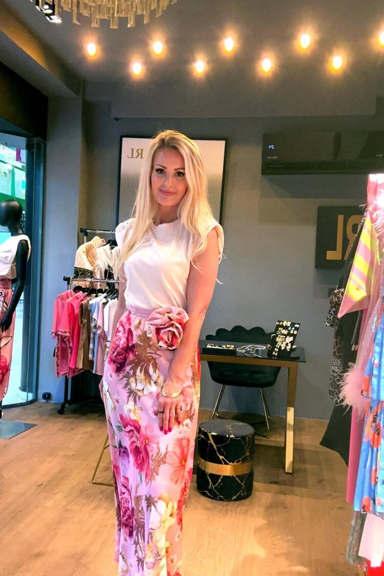 Φούστα Floral Σατέν