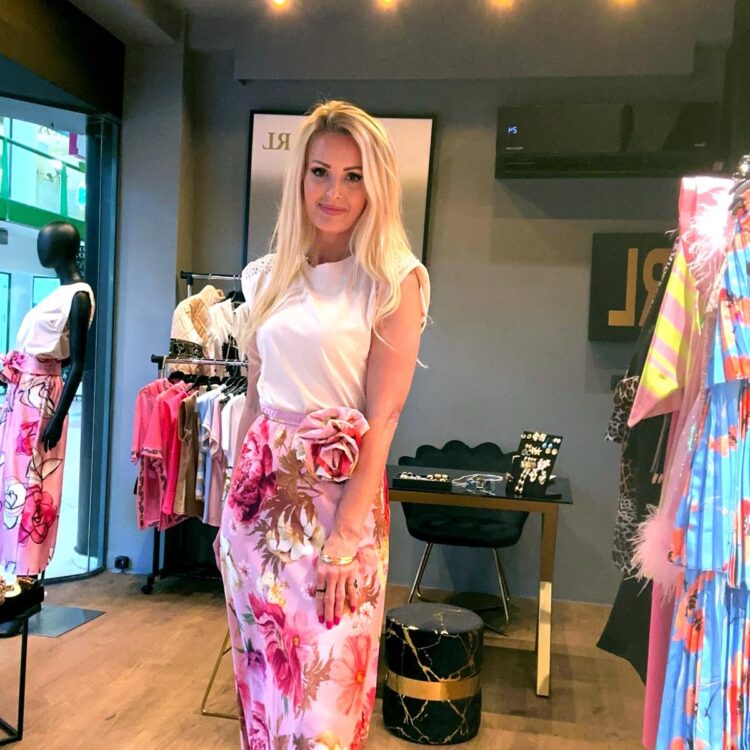 Φούστα Floral Σατέν