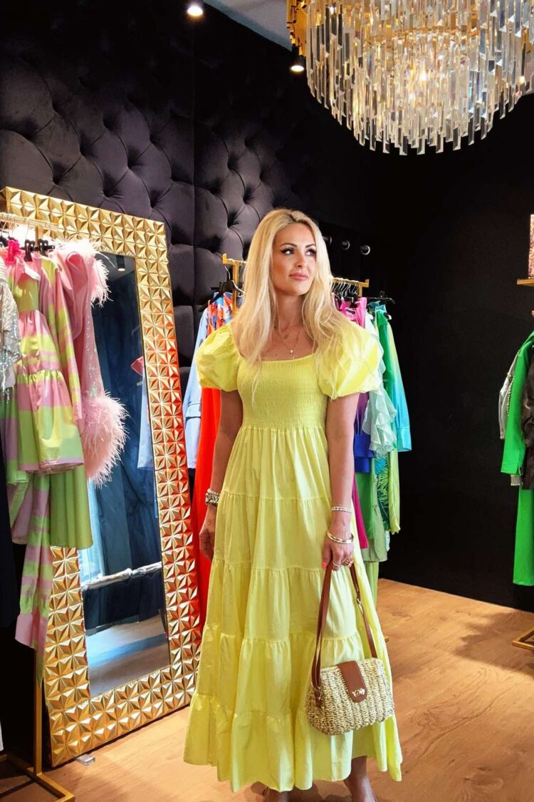 Sunset Glow - Μάξι Κίτρινο Φόρεμα